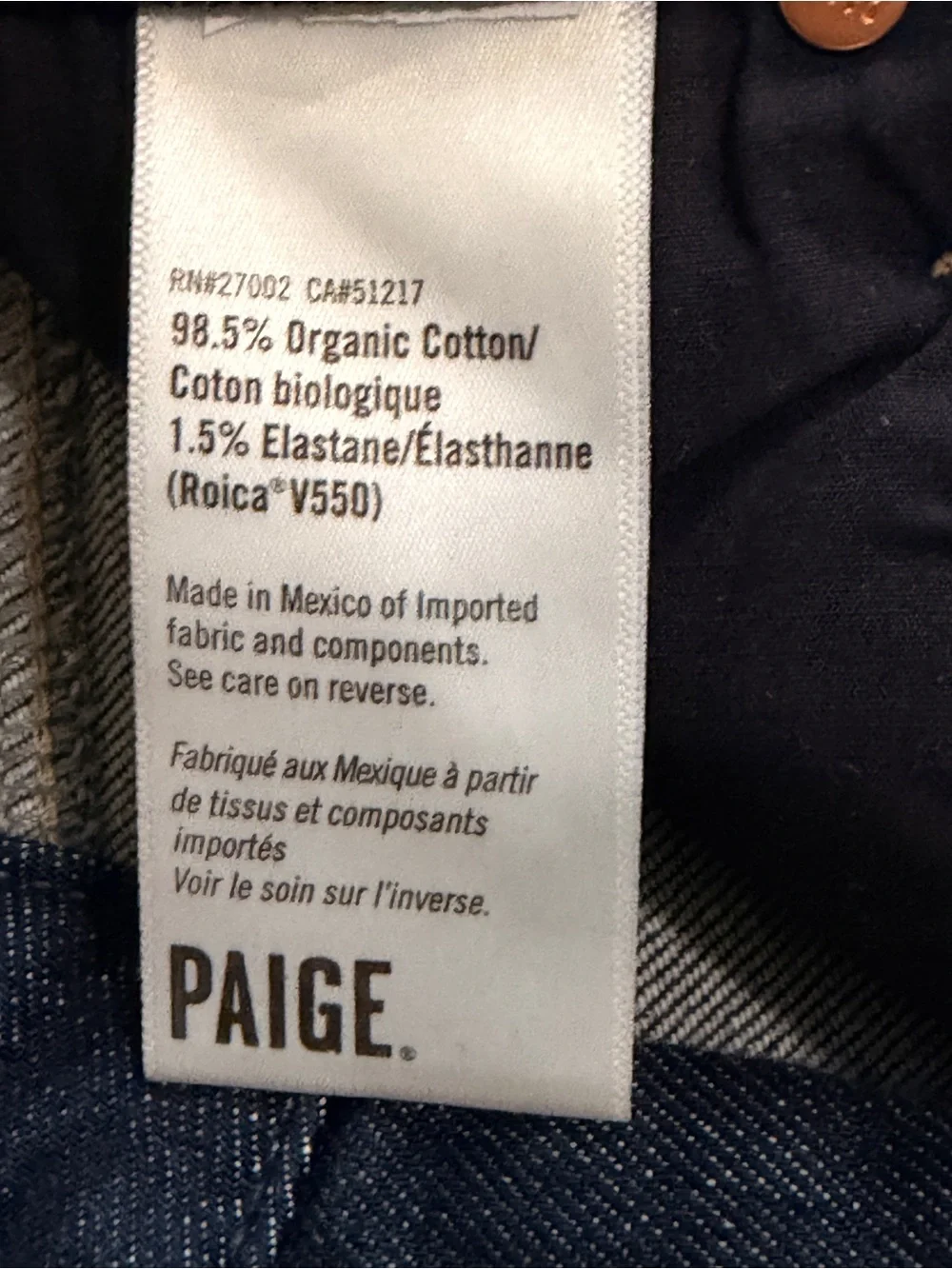Paige Cadee Denim Bermuda shorts - dark blue denim organic cotton